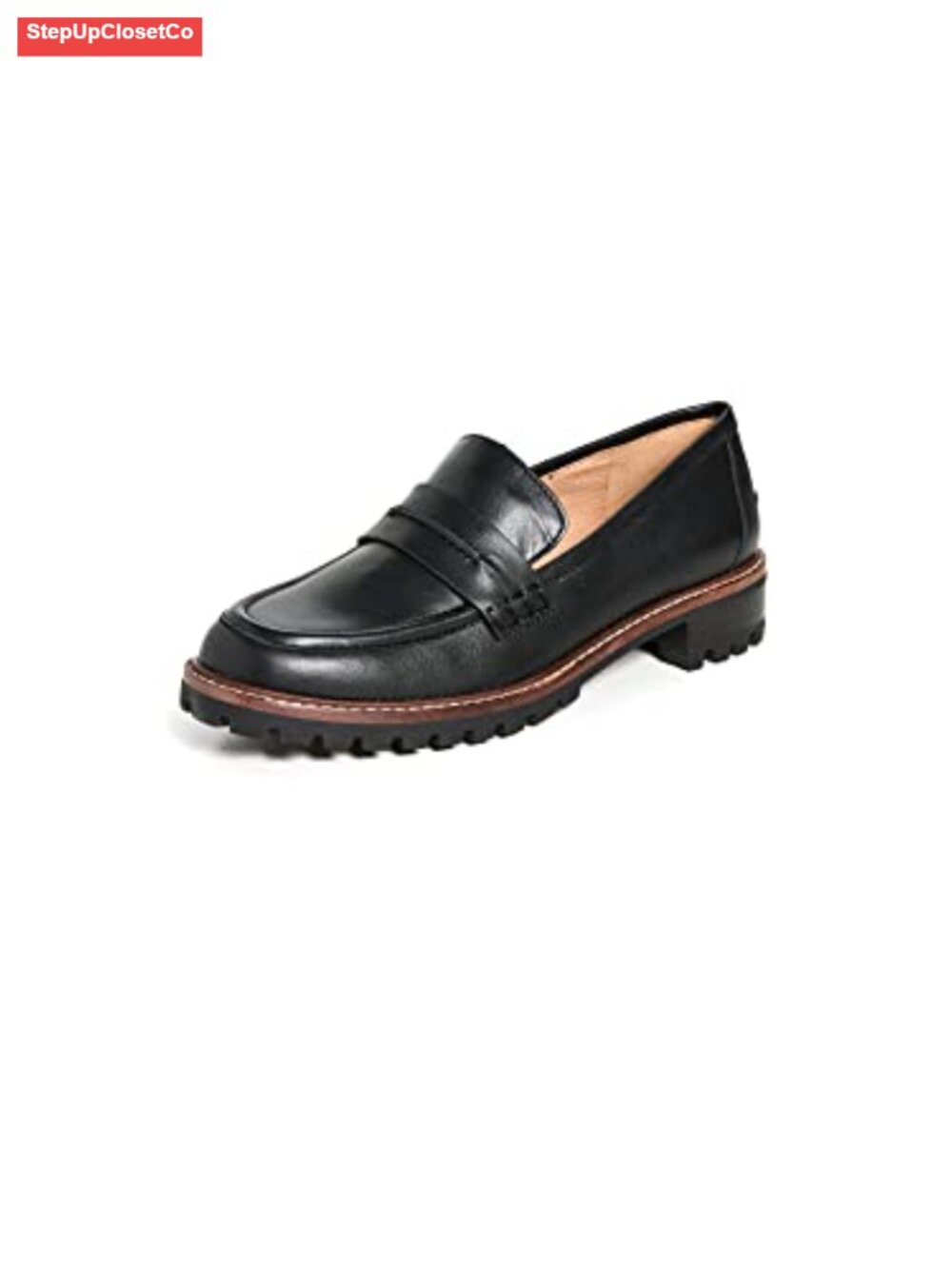 Madewell Corinne Lugsole Loafers Women's 1.5in Heel Leather Lining Pull-On